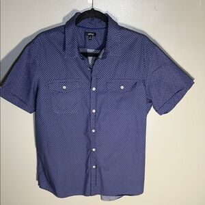 Apt. 9 Navy Geometric Men's Button-Down Shirt
